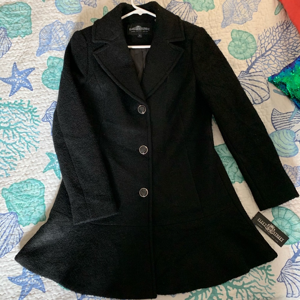 Fleet Street wool blend coat, size M